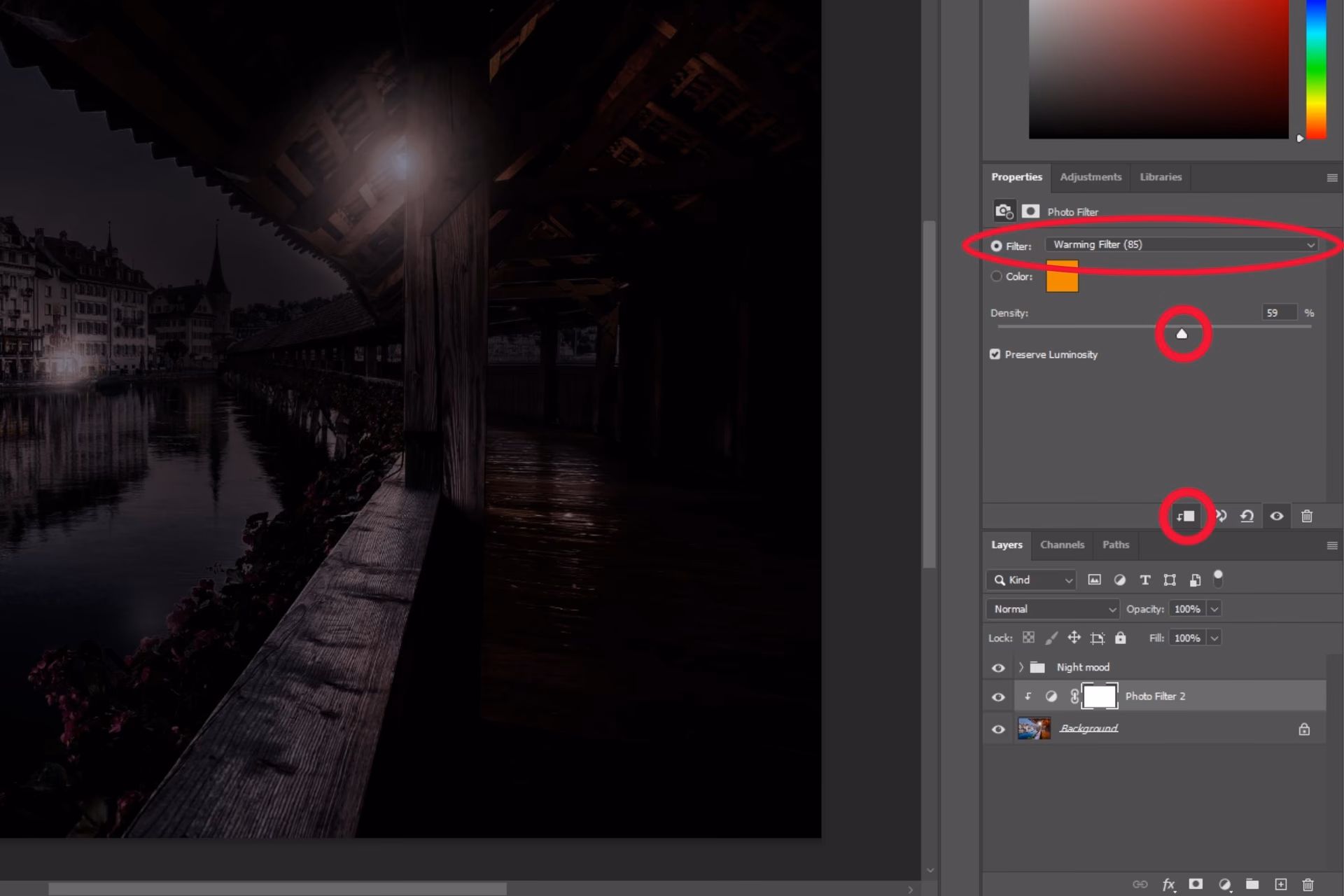 Wie erstelle ich einen Nachtsichteffekt in Photoshop?