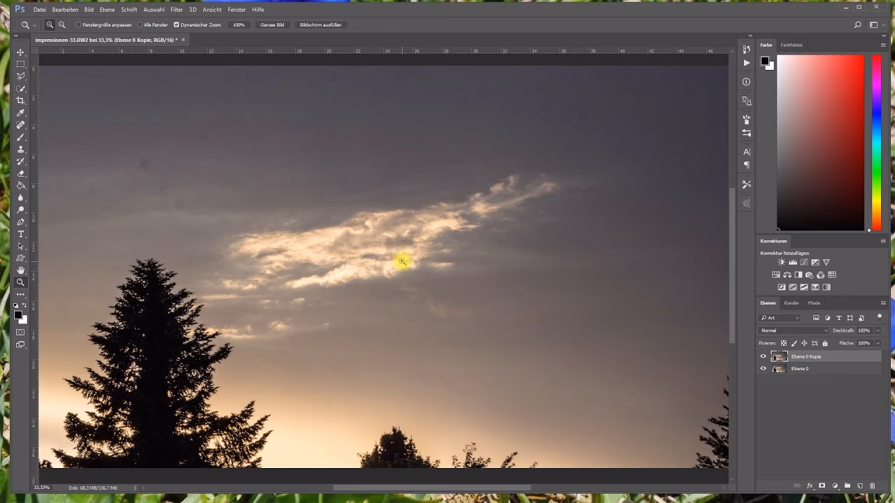Wie entferne ich Flecken aus einem Bild in Photoshop?