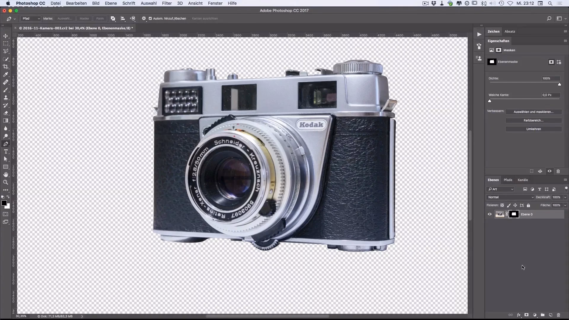 Wie kann ich den Pfad in Photoshop ausblenden?