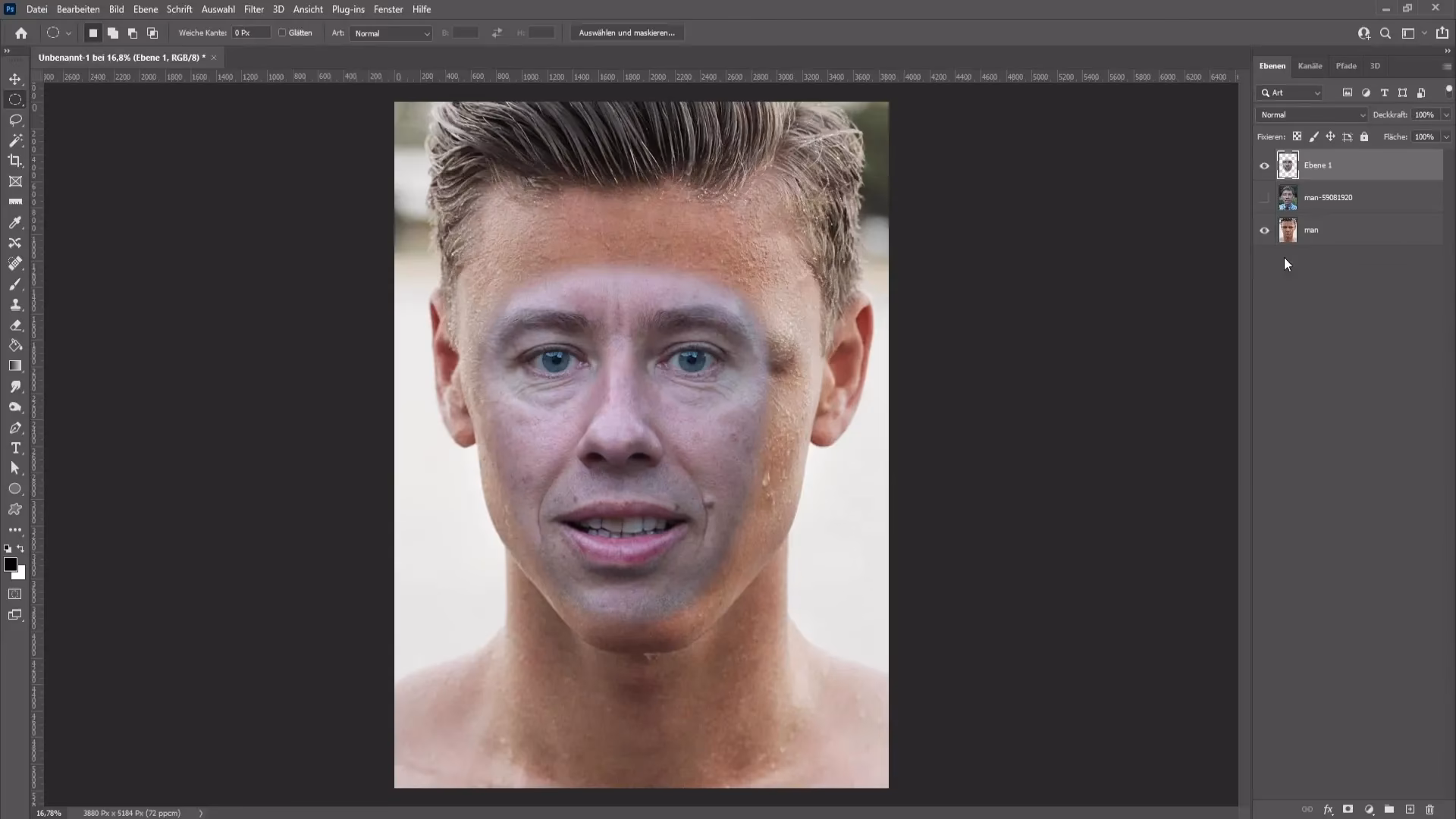 Wie maskiert man ein Gesicht in Photoshop?