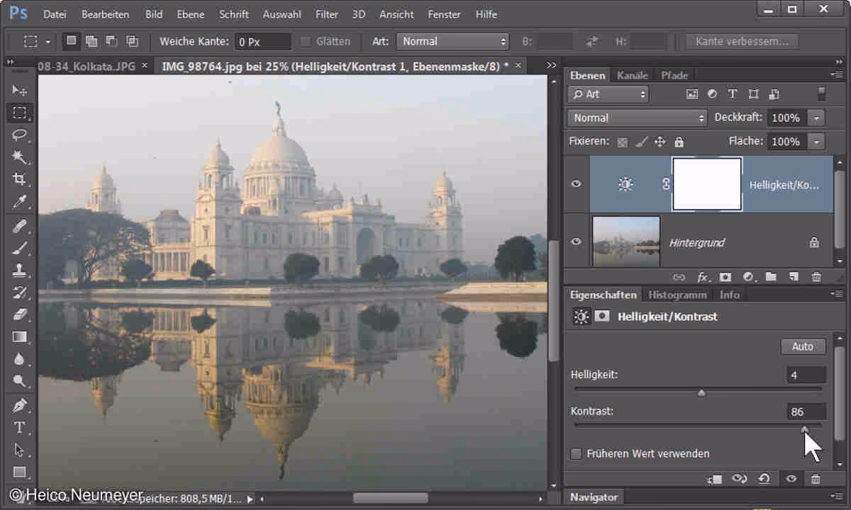 Wie ändere ich das Handwerkzeug in Photoshop?