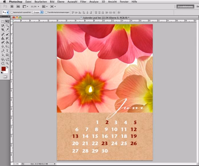 Kann man in Photoshop einen Kalender erstellen?