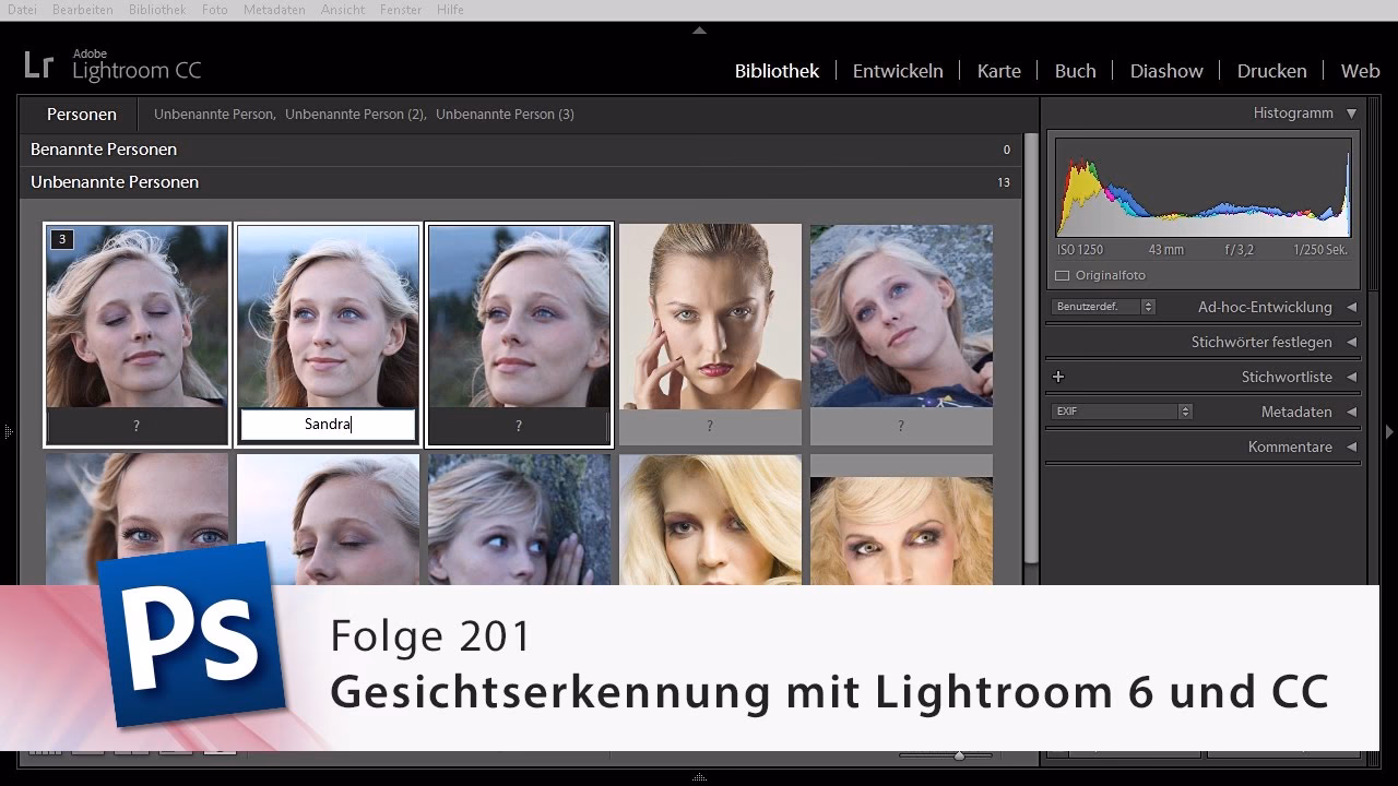 Wie kann ich Gesichter in Lightroom erkennen?