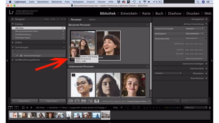 Verfügt Lightroom über eine Gesichtserkennung?