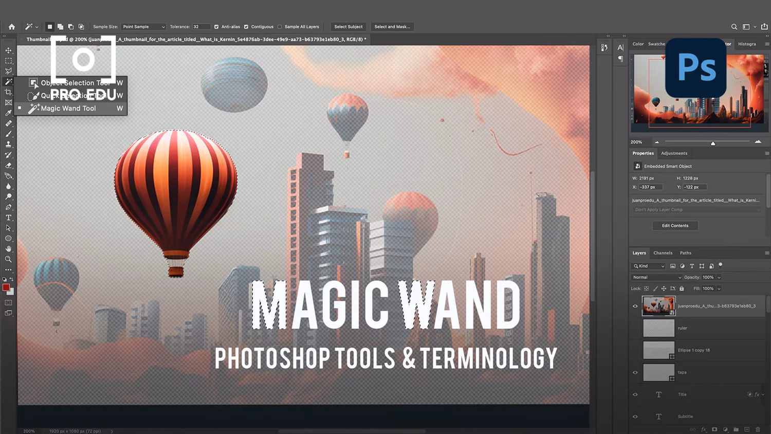 When to use magic wand tool?