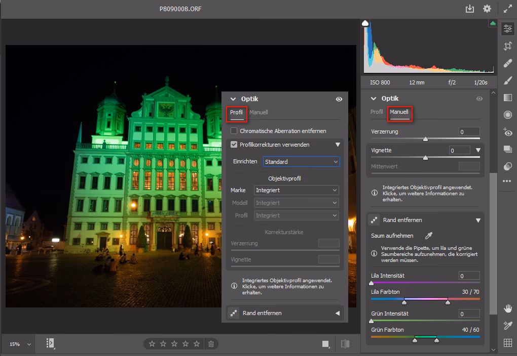 Wie behebt man häufige Fehler bei Kameraobjektiven in Photoshop?
