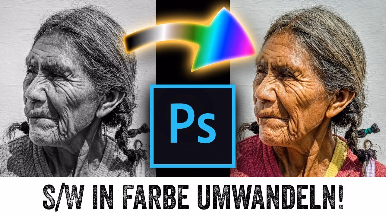 Wie kann man in Photoshop Schwarz in Farbe umwandeln?