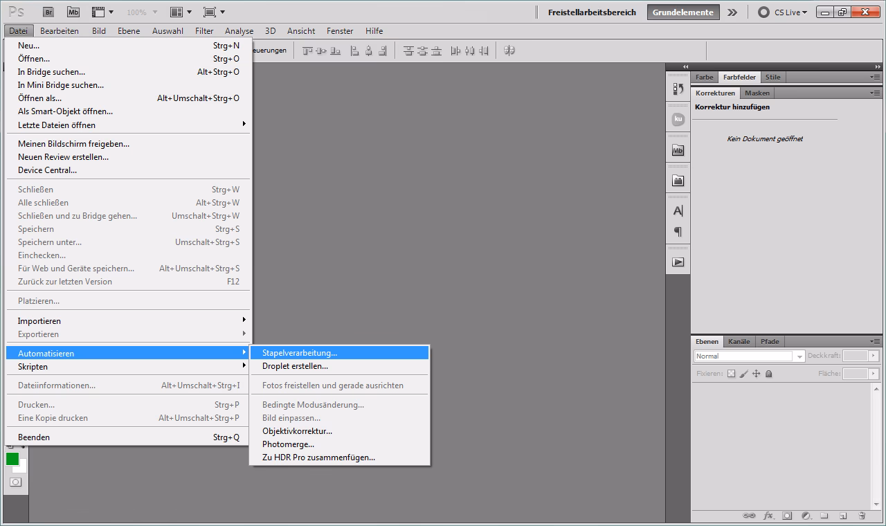 Wie exportiere ich mehrere Ebenen als PNG in Photoshop?