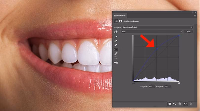 Wie kann man in Photoshop 2025 Zähne aufhellen?