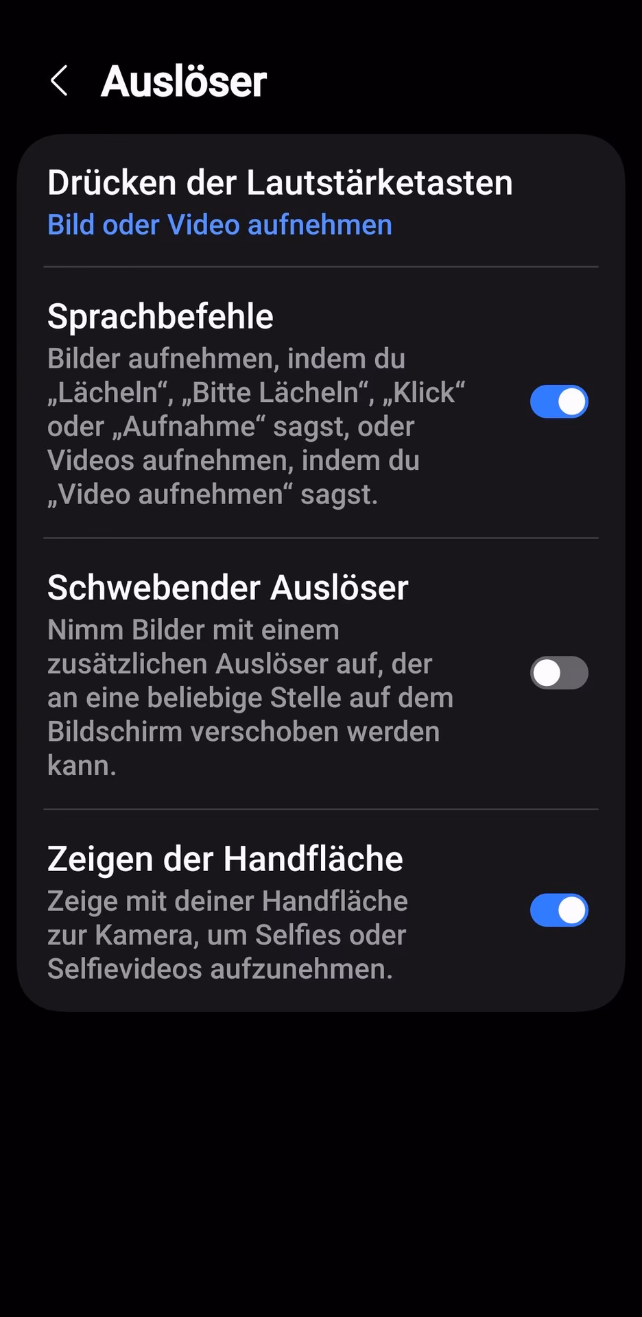 Wie bekomme ich den Kameraassistenten auf meinem Samsung?