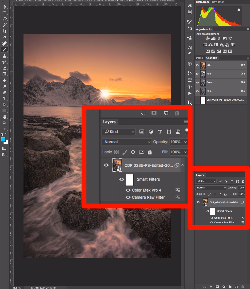 Wie öffnet man es in Photoshop als Smartobjekt?