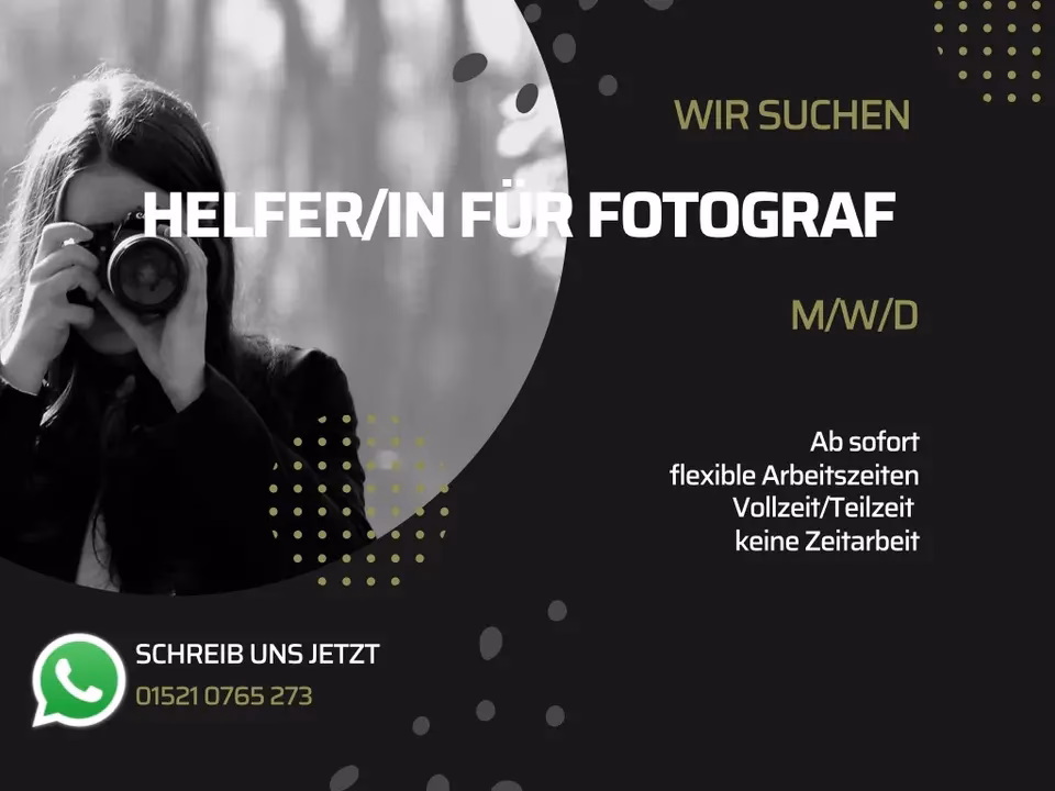 Wie bekommt man einen Einstiegsjob als Fotograf?