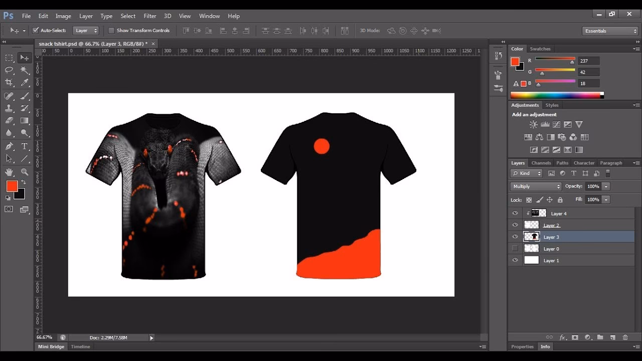 Kann man in Photoshop T-Shirts gestalten?