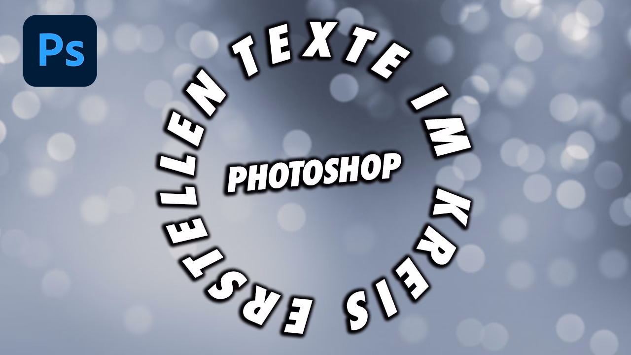 Wie füge ich in Photoshop Text an der Unterseite eines Kreises ein?