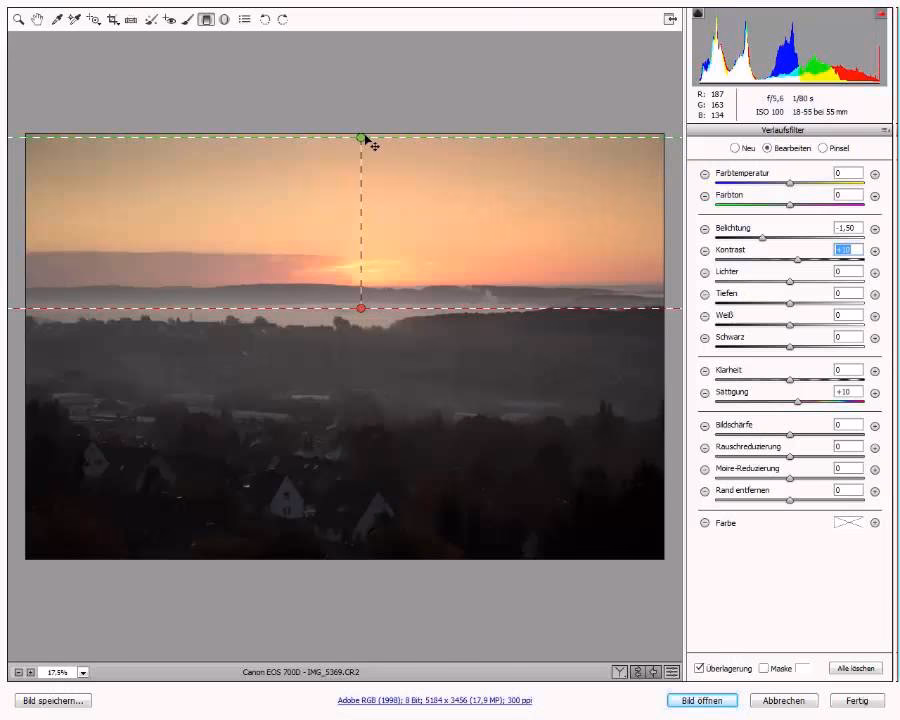 Wo ist der Verlaufsfilter in Photoshop?