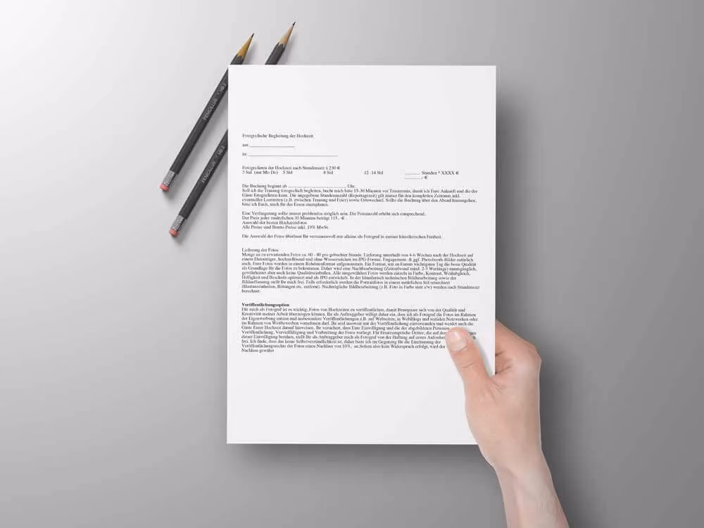 Kann man einen Fotografen ohne Vertrag verklagen?