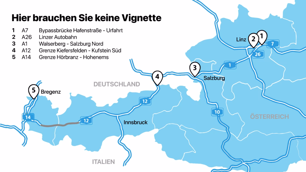 Wo stehen in Österreich Vignetten Kameras?