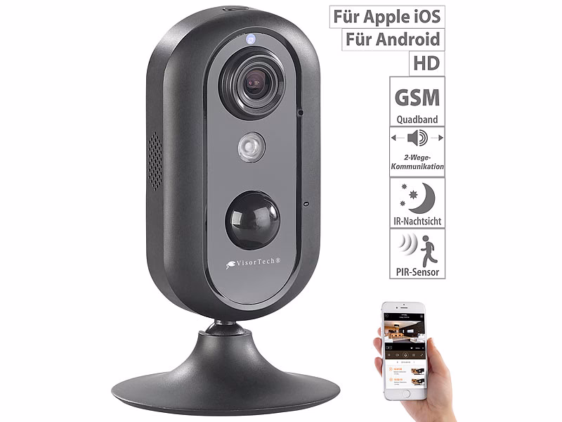 Wie verbinde ich die VisorTech Kamera mit meinem Handy?