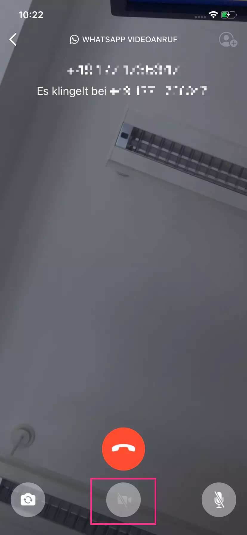 Wie schalte ich die Spiegelkamera bei einem WhatsApp-Videoanruf aus?