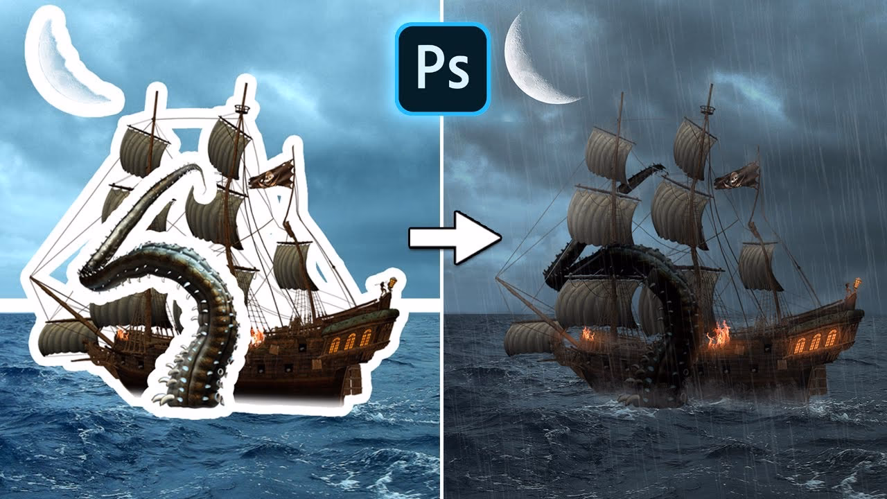 Wie kann man einen Himmel in Photoshop dunkler machen?