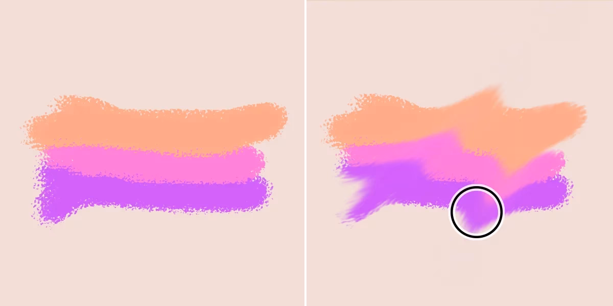 Wie kann ich Elemente in Photoshop verwischen?