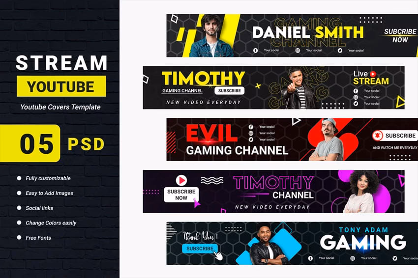 What resolution should a YouTube banner be in Photoshop?