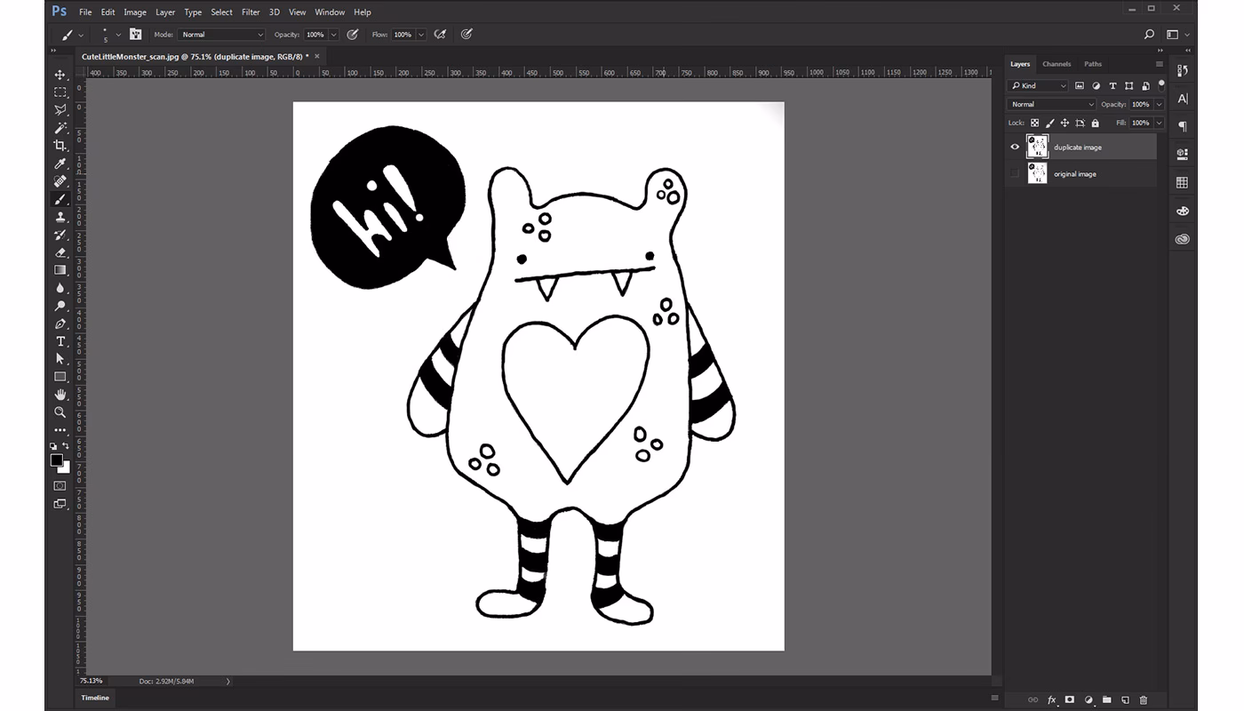 Wie digitalisiert man eine Zeichnung in Photoshop?